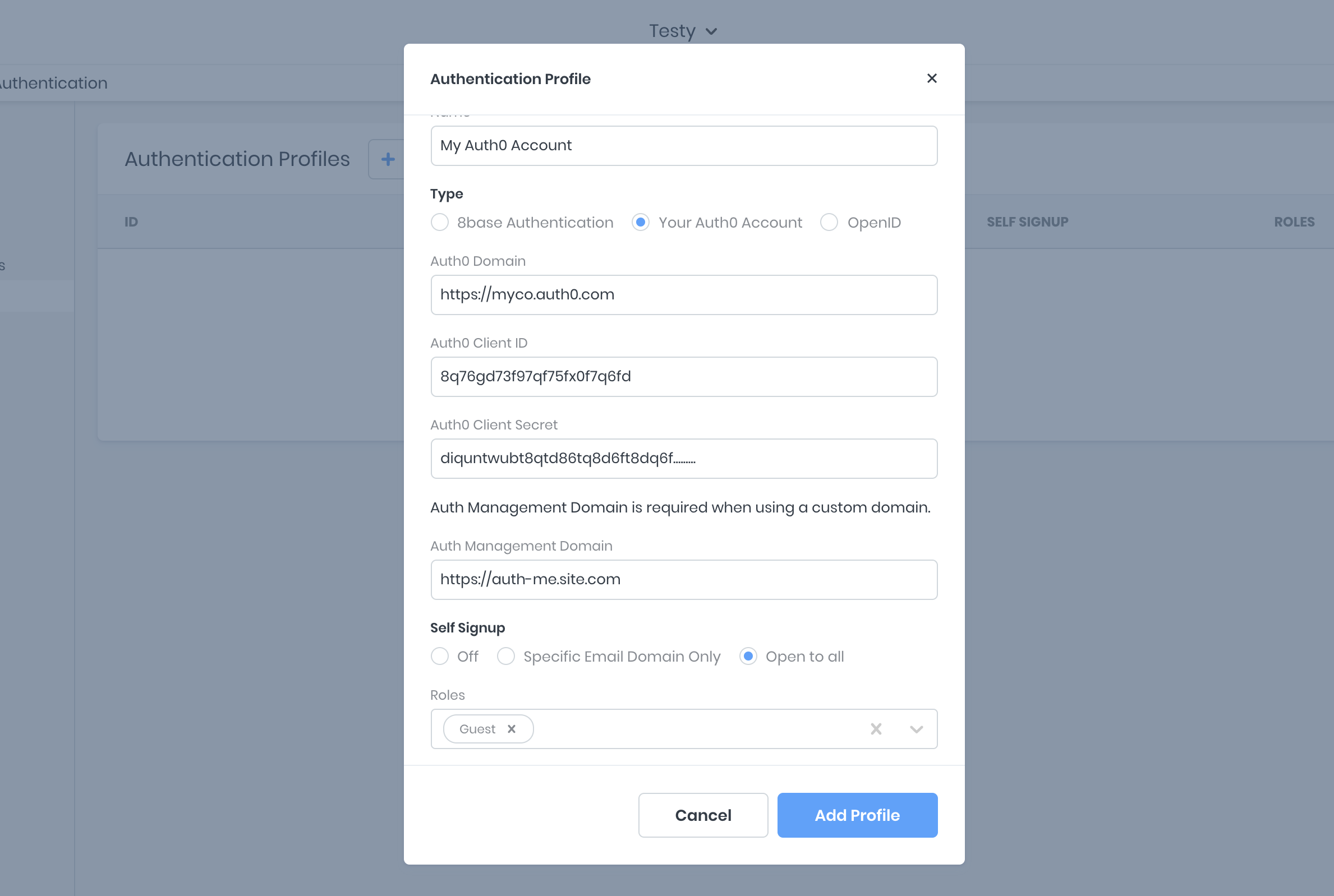 Connecting your Auth0 account